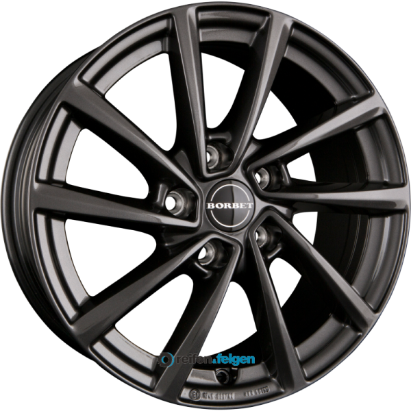 BORBET V 7x19 ET40 5x114.3 NB66.1 Mistral Anthracite Glossy