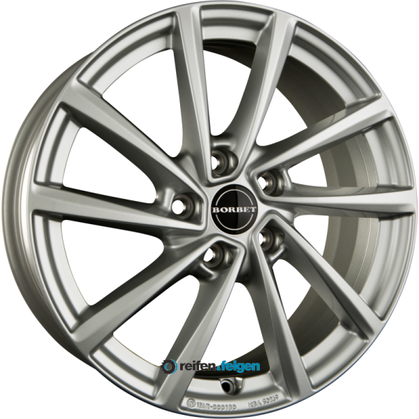 BORBET V 7x19 ET45 5x114.3 NB67.1 Crystal Silver
