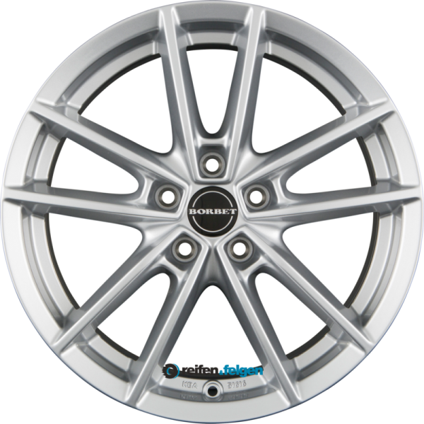 BORBET W 7x17 ET50 5x108 NB72.5 Crystal Silver