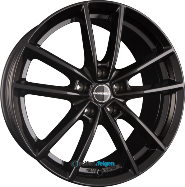 BORBET W 8x18 ET50 5x114.3 NB72.5 Black Glossy