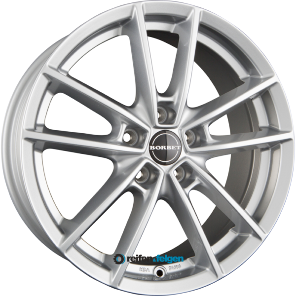 BORBET W 8x18 ET50 5x114.3 NB72.5 Crystal Silver