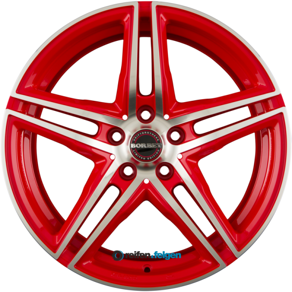 BORBET XRT 8x18 ET35 5x112 NB72.5 Red Polished