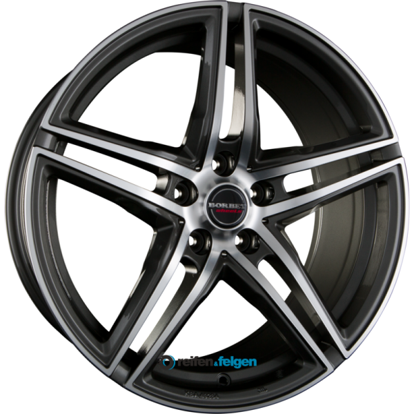 BORBET XRT 8x18 ET40 5x114.3 NB72.5 Graphite Polished