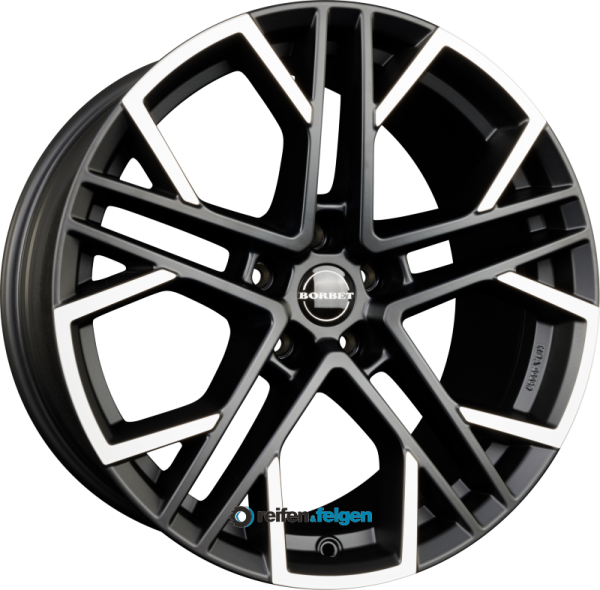 BORBET XV 8.5x19 ET45 5x112 NB72.5 Black Polished Matt