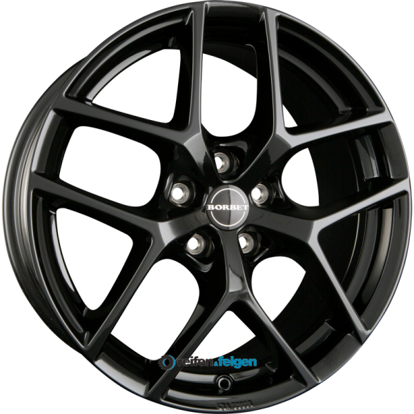 BORBET Y 7x17 ET40 5x114.3 NB72.5 Black Glossy