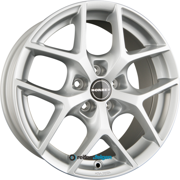 BORBET Y 7x17 ET44 5x114.3 NB72.5 Crystal Silver