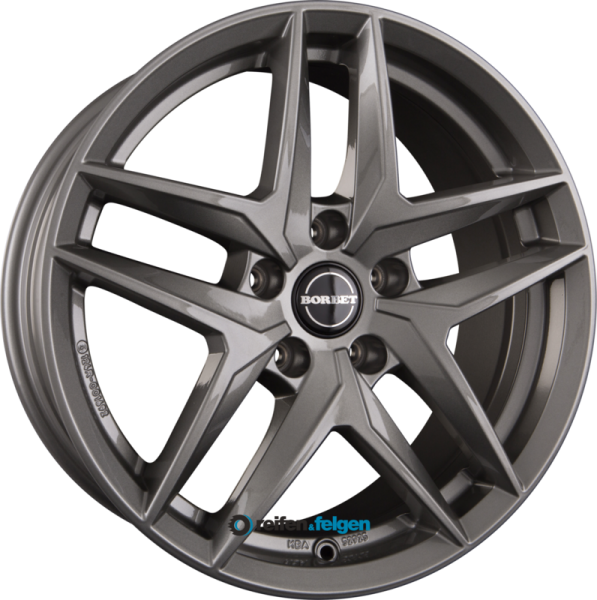 BORBET Z 7.5x17 ET36 5x112 NB66.6 Metal Grey