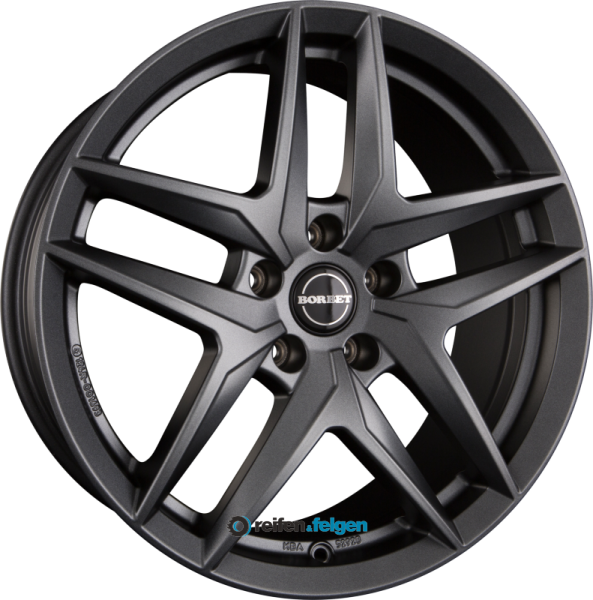 BORBET Z 7.5x18 ET50 5x112 NB57.1 Dark Grey Matt