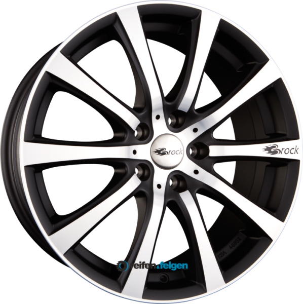 BROCK / RC B21 7.5x17 ET45 5x108 NB72.6 Schwarz Matt Voll Poliert (SMVP)