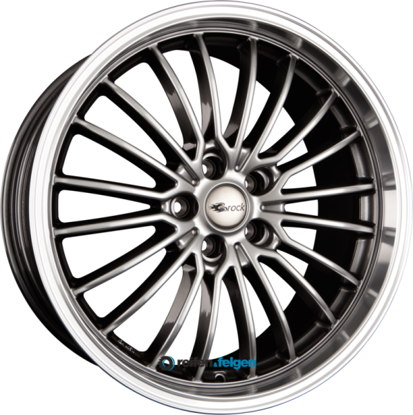 BROCK / RC B24-GP 8.5x19 ET40 5x114.3 NB72.6 Chromsilber Horn Poliert (CSSHP)