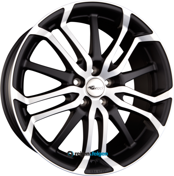 BROCK / RC B26 7.5x17 ET25 4x108 NB65.1 Schwarz Matt Voll Poliert (SMVP)