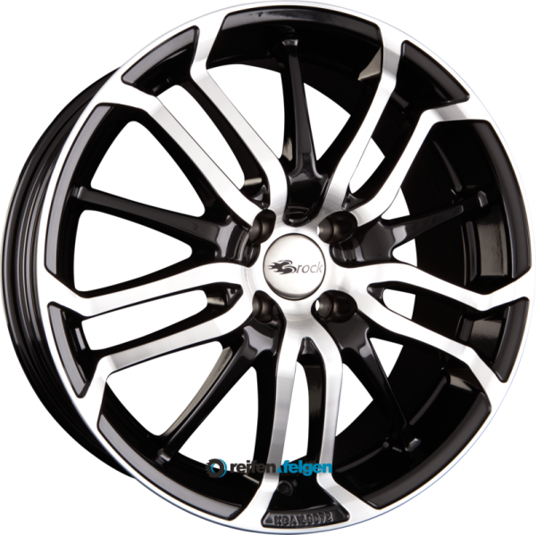 BROCK / RC B26 8.5x19 ET35 5x114.3 NB72.6 Schwarz Glanz Voll Poliert (SGVP)
