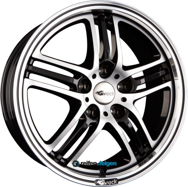 BROCK / RC B27 7.5x17 ET45 5x108 NB72.6 Schwarz Glanz Voll Poliert (SGVP)