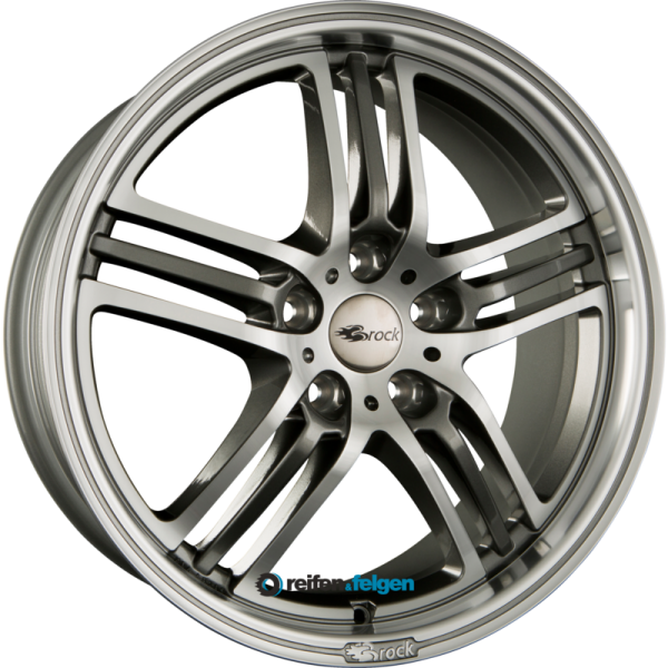 BROCK / RC B27 8.5x19 ET35 5x114.3 NB72.6 Himalaya Grey Voll-Poliert (HGVP)