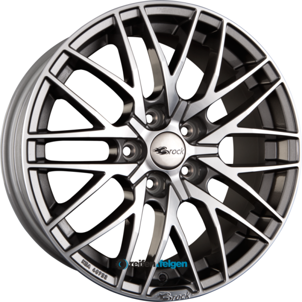 BROCK / RC B30 7.5x17 ET45 5x108 NB72.6 Himalaya Grey Voll Poliert (HGVP)
