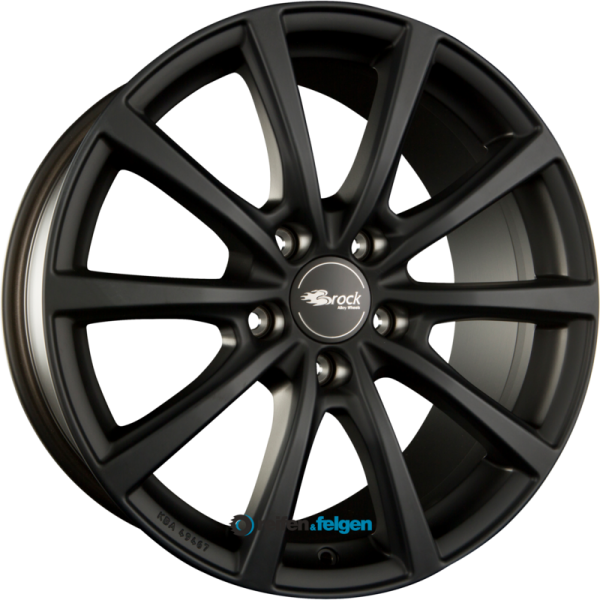 BROCK / RC B32 8.5x20 ET40 5x114.3 NB72.6 Schwarz Klar Matt (SKM)