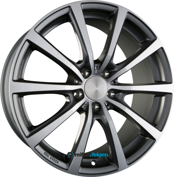 BROCK / RC B32 9.5x20 ET45 5x114.3 NB66.1 Himalaya Grey Voll Poliert (HGVP)