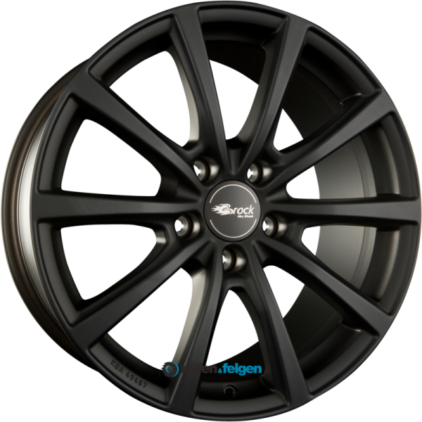 BROCK / RC B32 9.5x20 ET45 5x114.3 NB66.1 Schwarz Klar Matt (SKM)