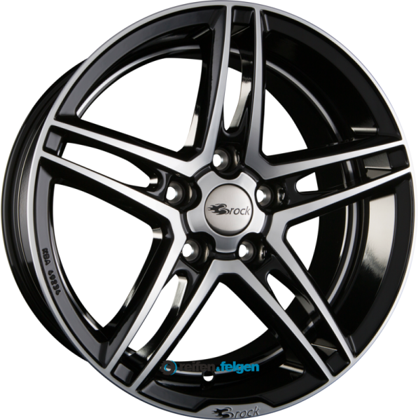 BROCK / RC B33 8.5x19 ET45 5x108 NB72.6 Schwarz Glanz Voll Poliert (SGVP)