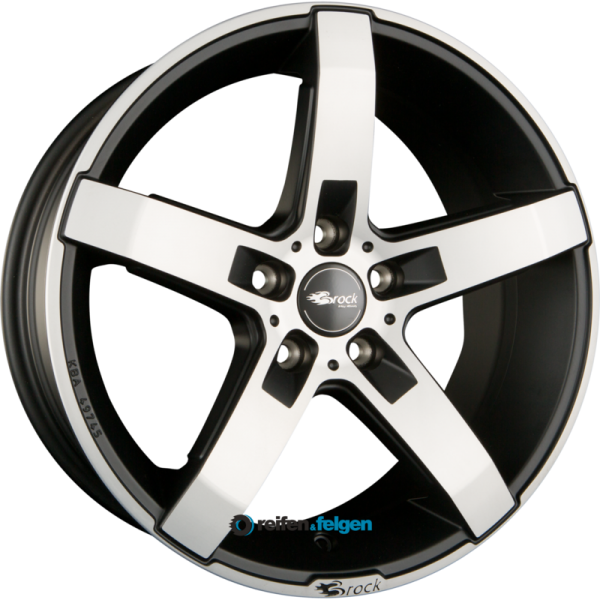 BROCK / RC B35 8.5x19 ET38 5x105 NB56.6 Schwarz Matt Voll Poliert (SMVP)