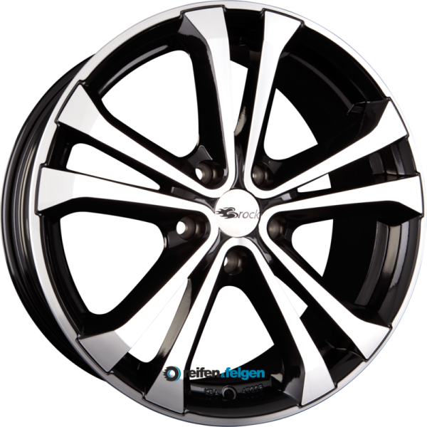 BROCK / RC RC17 Ventura 7.5x17 ET48 5x114.3 NB72.6 Schwarz Glanz Voll Poliert (SGVP)