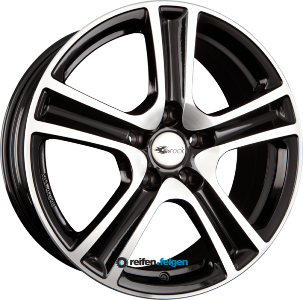 BROCK / RC RC19 7.5x17 ET30 4x98 NB58.1 Schwarz Glanz Voll Poliert (SGVP)