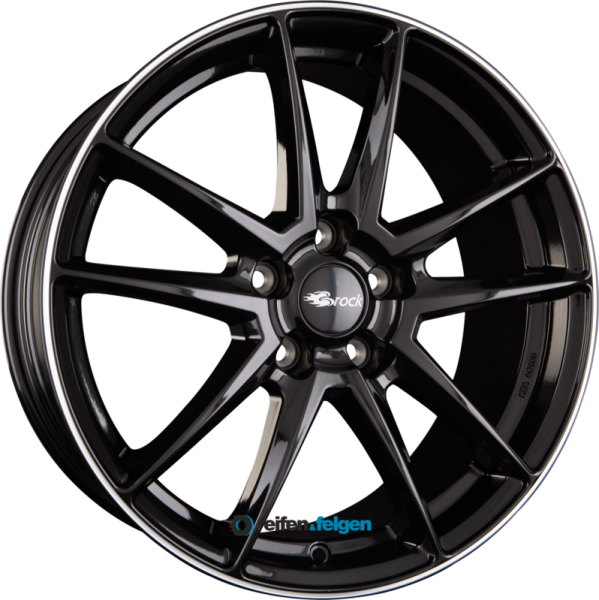 BROCK / RC RC22 7x16 ET45 5x114.3 NB72.6 Schwarz Glanz Horn Poliert (SGHP)