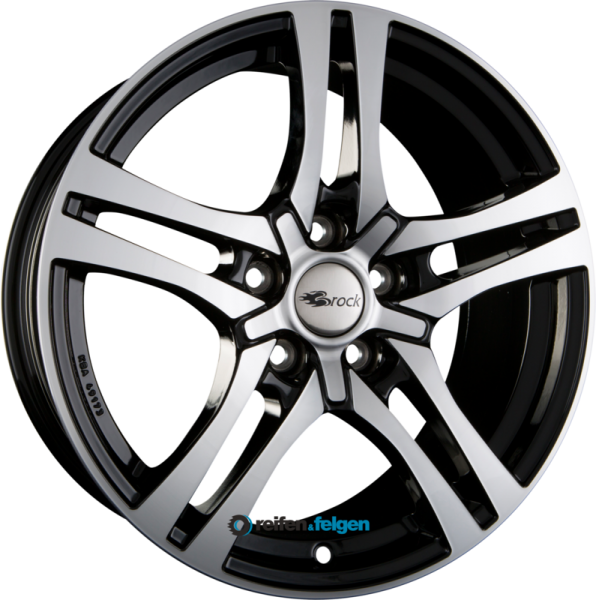 BROCK / RC RC26 7.5x18 ET55 5x114.3 NB67.1 Schwarz Glanz Voll Poliert (SGVP)