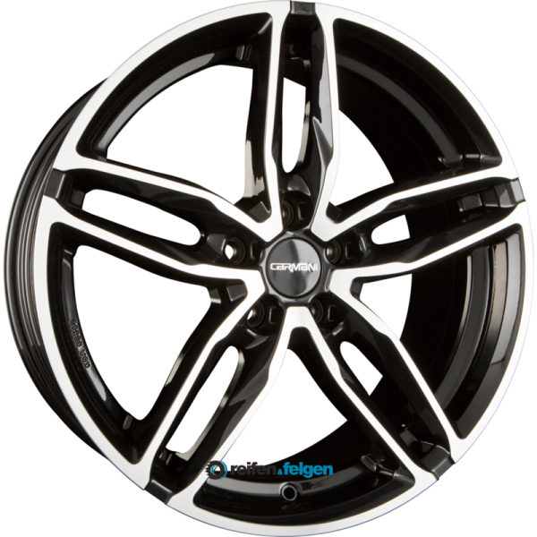 CARMANI CA 13 TWINMAX 8.5x19 ET42 5x114.3 NB72.6 Black Polish (BP)