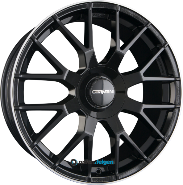 CARMANI CA 19 HUGO 8x19 ET45 5x108 NB63.4 Black Lip Polish