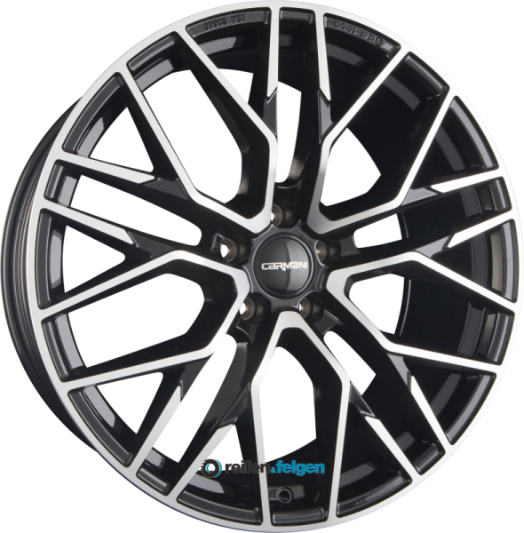 CARMANI CA 20 LUDWIG 8x18 ET45 5x112 NB66.6 Black Polish (BP)