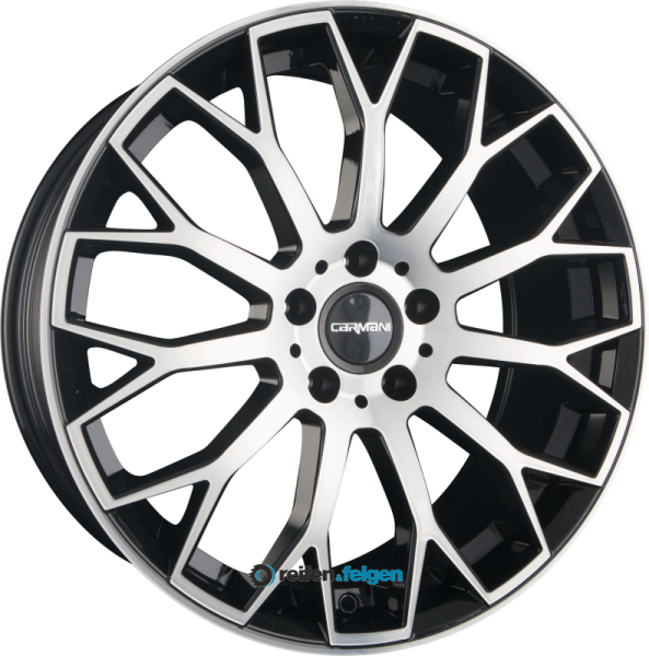 CARMANI CA 22 FRANZ 8x19 ET38 5x112 NB66.6 Black Polished