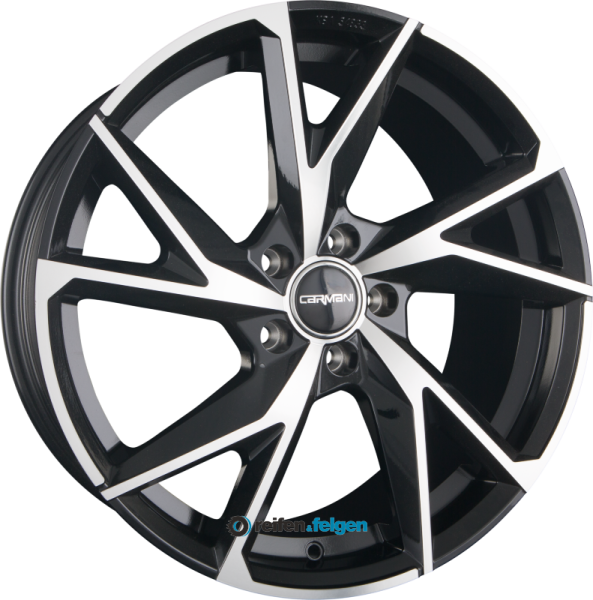 CARMANI CA 23 RUDI 8.5x19 ET40 5x114.3 NB72.6 Black Polished