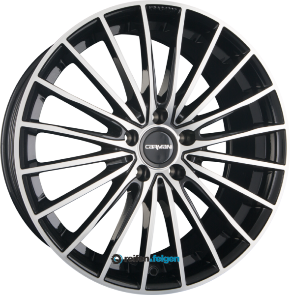 CARMANI CA 24 KARL 9x19 ET49 5x112 NB66.6 Black Polished (BP)