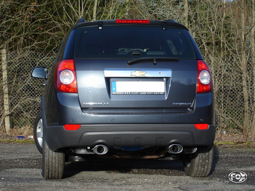 Fox Duplex Auspuff Sportauspuff Endschalldämpfer für Chevrolet Captiva KLAT