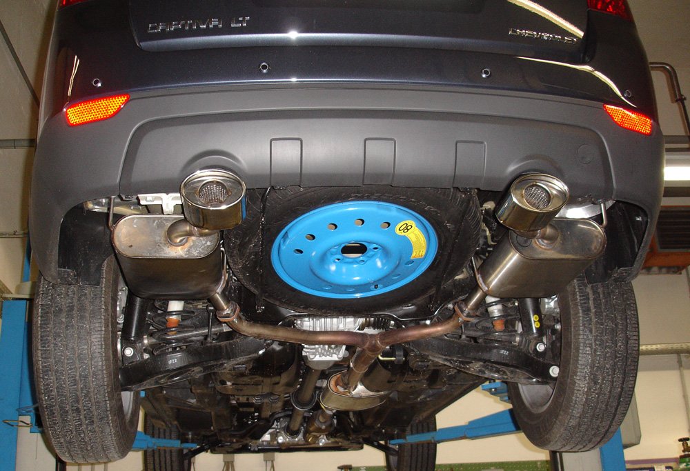 Fox Duplex Auspuff Sportauspuff Endschalldämpfer für Chevrolet Captiva KLAT