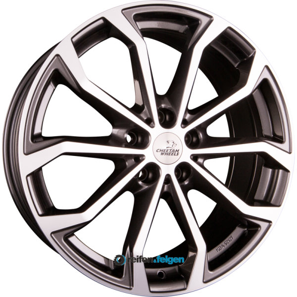 CHEETAH WHEELS CV.04 8x18 ET42 5x112 NB70.4 Anthrazit Glanz Frontpoliert