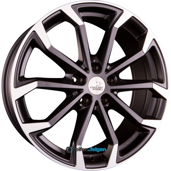 CHEETAH WHEELS CV.04 8x19 ET38 5x112 NB70.4 Schwarz Matt Teilpoliert