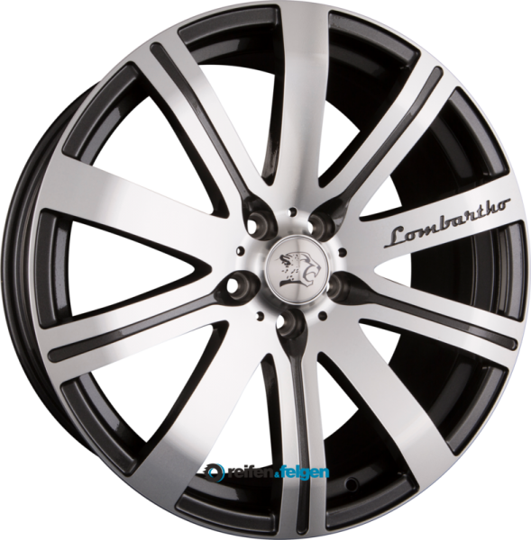 CHEETAH WHEELS LOMBARTHO LX 10.5x21 ET45 5x112 NB72.6 Gunmetal Front Polished