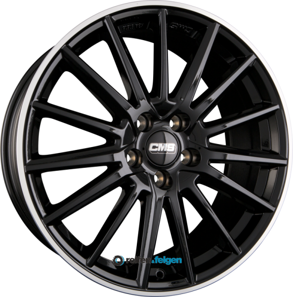 CMS C23 6x15 ET47 4x100 NB54.1 DRB Diamant Horn Schwarz