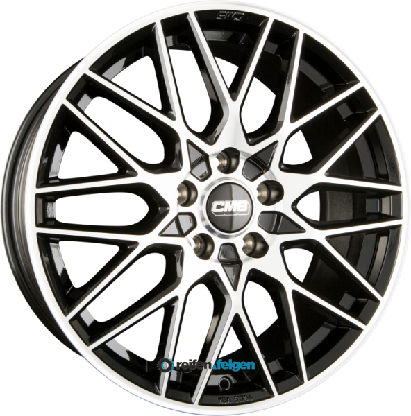 CMS C25 7.5x18 ET35 5x114.3 NB66.1 DB Diamant Schwarz