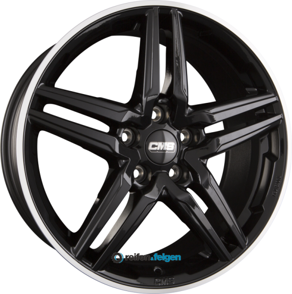 CMS C29 7.5x17 ET47 5x112 NB66.6 DRB Diamant Horn Schwarz Glanz