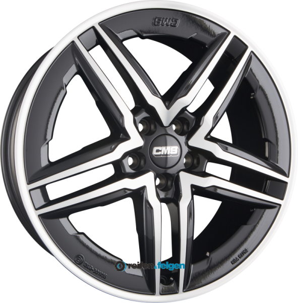 CMS C29 AERO 8.5x18 ET36 5x112 NB66.6 DB Diamant Schwarz Glanz