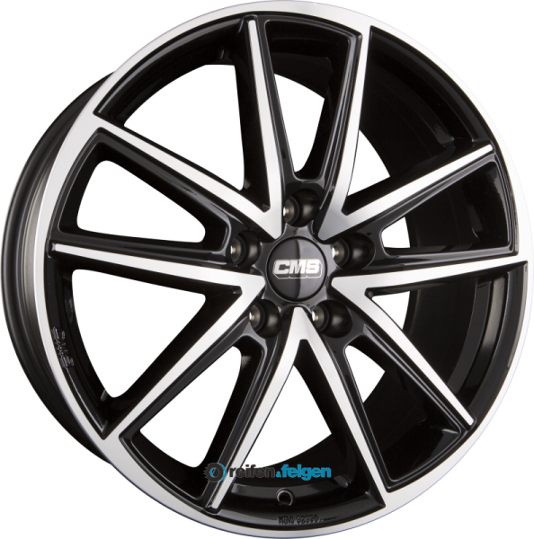 CMS C30 6.5x16 ET45 5x108 NB63.4 DB Diamant Schwarz Glanz