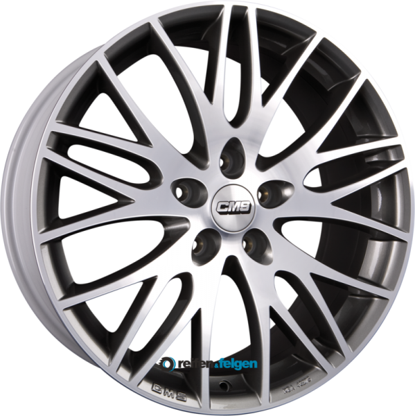 CMS C8 7.5x17 ET40 5x114.3 NB67.1 DMB Diamant-Schwarz Matt