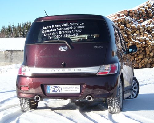 Fox Duplex Auspuff Sportauspuff Sportendschalldämpfer für Daihatsu Materia 1.3l