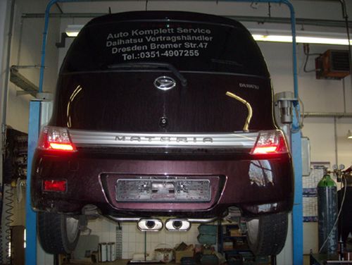 Fox Auspuff Sportauspuff Endschalldämpfer für Daihatsu Materia 1,3l 67kW 1,5l