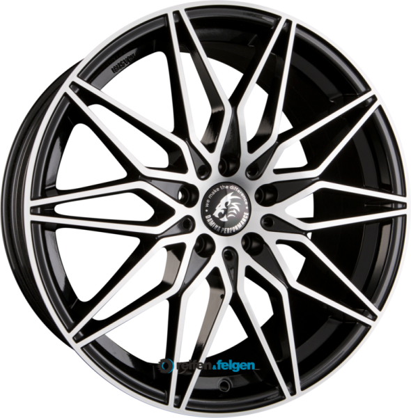 Damina Performance DM02 8x18 ET35 5x112 NB66.6 Black Polished