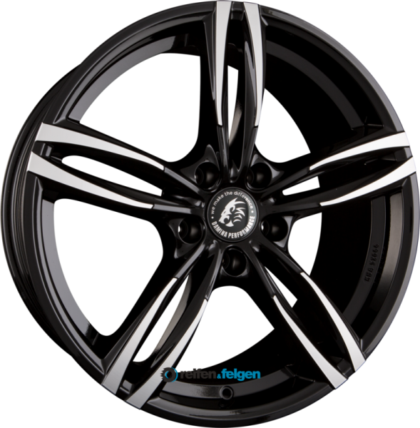 Damina Performance DM03 8.5x19 ET30 5x112 NB66.6 Black Polished