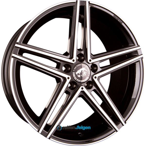 Damina Performance DM04 9.5x19 ET35 5x112 NB66.6 Black Polished